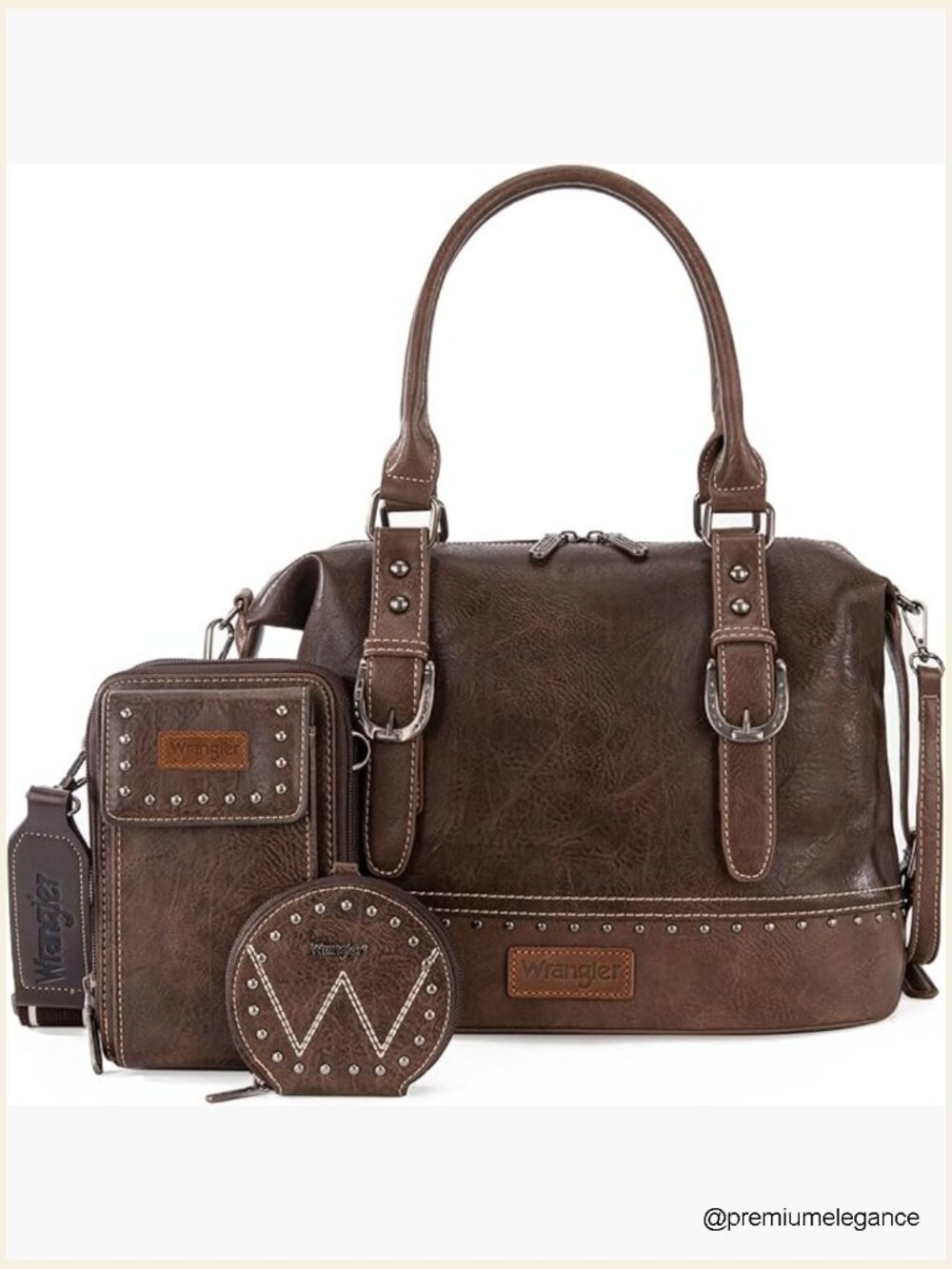 3-Piece Doctor Bag Set with Cell Phone Handbag and Coin Purse